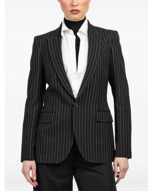 Nili Lotan Blazer À Fines Rayures - Black