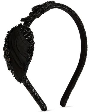 Erdem ビーズ ヘアバンド - ブラック