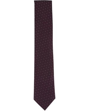 ZEGNA Floral-Pattern Pointed-Tip Tie - Purple