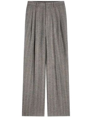 Dries Van Noten Straight-Leg Wool Pants - Gray