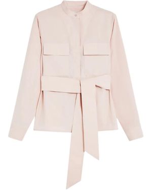 Weekend by Maxmara Belted Peplum Shirt - White
