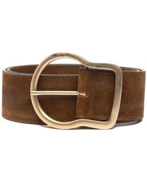 Dorothee Schumacher Waxed Suede Belt - Brown