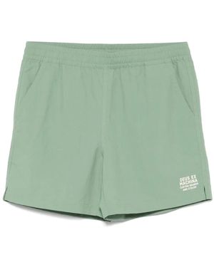 Deus Ex Machina Logo-Print Swim Shorts - Green