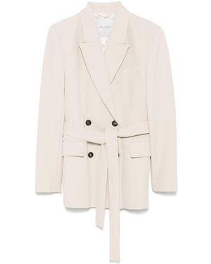 ERMANNO FIRENZE Belted Blazer - White