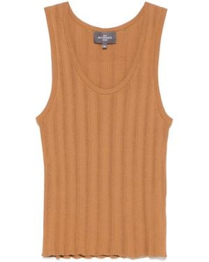 Eric Bompard Ribbed Tank Top - Brown