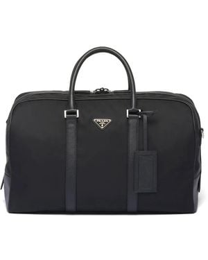 Prada Duffeltas Met Logopatch - Zwart