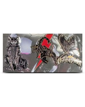 Godspeed Animal-Motif Pins Set (Set Of Three) - Grey