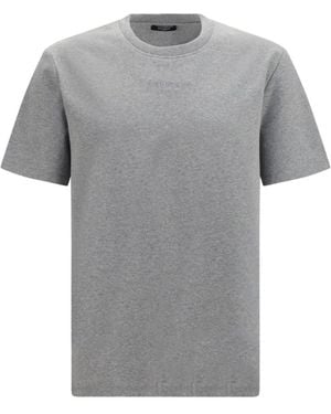 Balmain Embroidered Logo-Patch T-Shirt - Grey