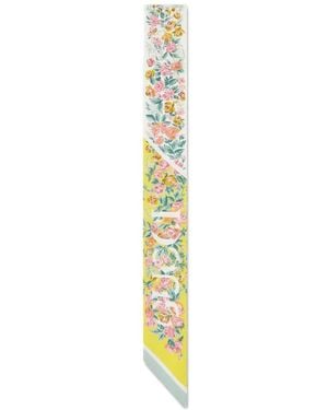 Gucci Sjaal Met Bloemenprint En Strik - Metallic