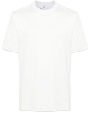 Brunello Cucinelli コントラストトリム Tシャツ - ホワイト