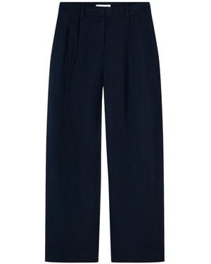 Tommy Hilfiger Pleated Wide-Leg Pants - Blue