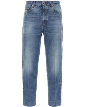 Gucci Ausgeblichene Straight-Leg-Jeans - Blau