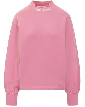 Palm Angels Logo Sweatshirt - Pink