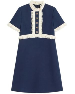 Valentino Garavani Crepe Couture Mini Dress - Blue