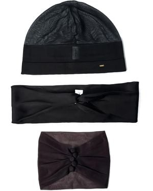 Saint Laurent Set de diadema plisada - Negro