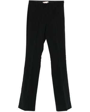 Pennyblack Flat-Front Straight-Leg Pants - Black