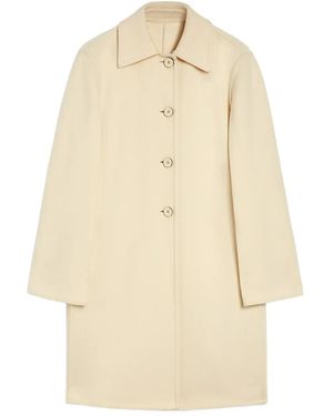 Jil Sander Klassischer Wollmantel - Natur