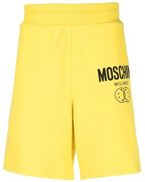 Moschino Pantalones cortos de chándal con logo - Amarillo