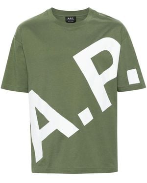 A.P.C. Lisandre Cotton T-Shirt - Green