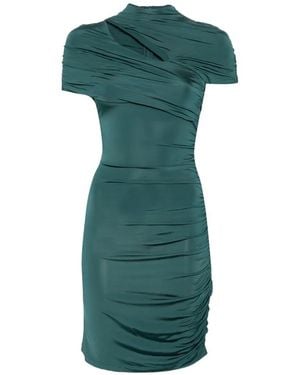 Balmain Draped Cut-Out Dress - Green