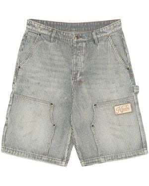 Ksubi Maxx Operator Striped Cotton Shorts - Grey