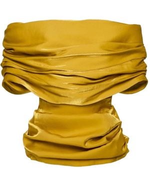 Magda Butrym Off-The-Shoulder Draped Top - Yellow