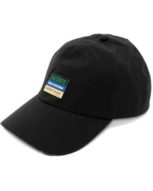 Lacoste Badge Water-Repellent Cap - Black