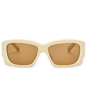 Jacquemus Croisiere Rectangle-Frame Sunglasses - Natural