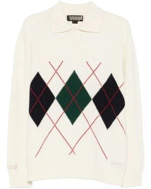 Baracuta アーガイルニット セーター - ブラック