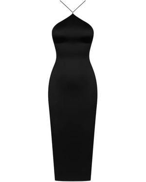 Maison Close French Kiss Open-Back Midi Dress - Black