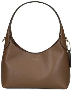 COACH Small Brooklyn 23 Top-Handle Leather Shoulder Bag - Brown