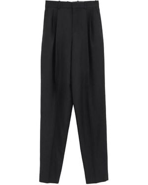 Chloé Pinstripe Pleated Trousers - Black