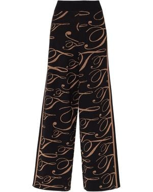 Temperley London Pantaloni Mania Con Logo - Nero