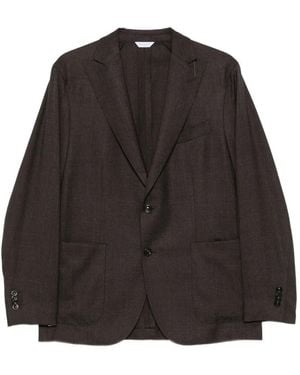Boglioli Single-Breasted Notch-Lapel Blazer - Black