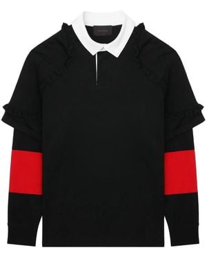 Simone Rocha Polo À Manches Volantées - Rouge