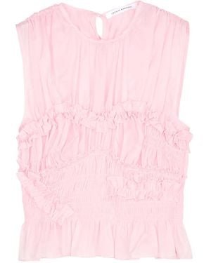 Cecilie Bahnsen Uphi Ruffled Top - Pink