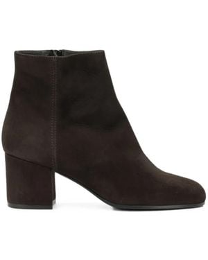 Via Roma 15 Suede Ankle Boots - Black