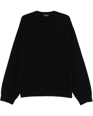 Balenciaga Logo-Plaque Jumper - Black