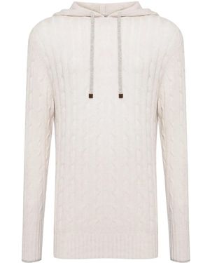 N.Peal Cashmere Fitzrovia Cashmere Hoodie - Natural