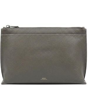 A.P.C. Neige Clou Clutch Bag - Grey