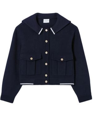 Claudie Pierlot Giacca Con Colletto Alla Marinara - Blu