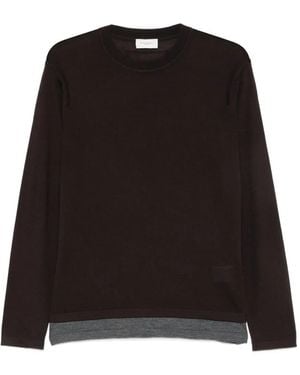 Paolo Pecora Crew-Neck Long-Sleeve Knit - Black