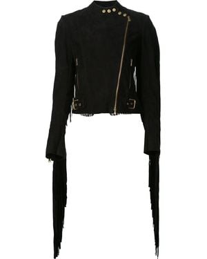 Ralph Lauren Fringed Biker Jacket - Black