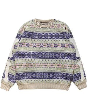 Kapital Maglione Fair Isle Bone - Bianco