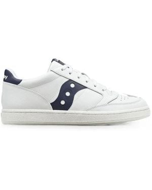 Saucony Jazz Court Perforated Panelled Trainers - White