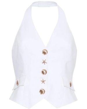 Cara Cara Prescott Halterneck Top - White