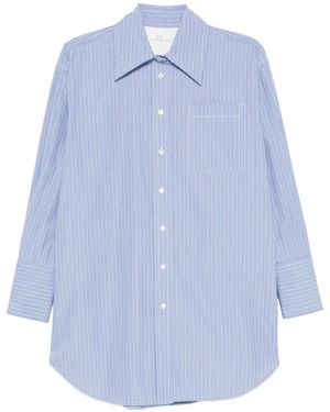 Co. Camicia A Righe N Taschino Sul Petto - Blu