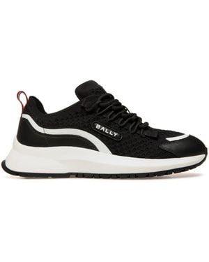 Bally Outline Logo-Patch Sneakers - Black