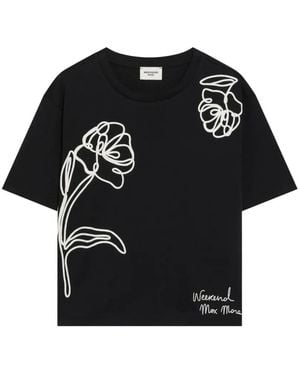 Weekend by Maxmara Boxy-Fit Cotton T-Shirt - Black