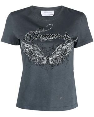 Blumarine Washed Cotton T-Shirt - Black